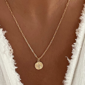 Etsy gold necklace pendant discount