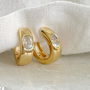 Gold Huggies, Gold Filled Huggies, Thick Hoop Earrings, Gold Hoops, Small Hoop Earrings, Minimalist Earrings, Gift For Her, Birthday Gift