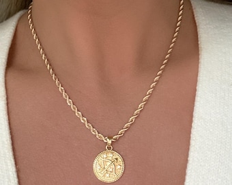 Zodiac Necklace, Constellation Necklace, Gold Necklace, Scorpio, Mother's Day Gift, Zodiac Jewelry, Personalized Gift to Her, Birthday Gift