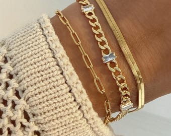 18k Gold Filled Bracelet Gold Bracelet Bracelet Set Dainty Bracelet Gift For Her Bracelets for Women Rope Bracelet Dainty Bracelet
