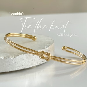 Tie the Knot Bracelet 18k Gold Filled Knot Bracelet for Bridal Party Gift for Bridesmaid Proposal Mother Daughter Gift Friendship Gift Etsy