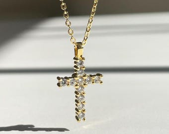 18k Gold Cross Necklace Dainty Cross Necklace Gift Cross Necklace Necklace for Women Gold Cross Necklace Dainty Cross Gift For Her