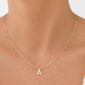 18k Gold Initial Necklace, Custom Initial Necklace, Personalized Necklace, Birthday Gift For Her, Necklace for Mom, Gift For Her, Bridesmaid