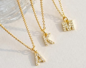 18k Gold Filled Initial Necklace Custom Initial Necklace Personalized Necklace Birthday Gift Necklace for Mom Gift For Her Bridesmaid