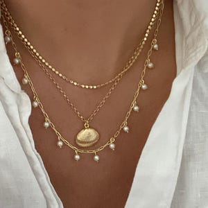 18k Gold Filled Shell Necklace, Gold Filled Dainty Shell Necklace, Tiny Shell Necklace, Summer Necklace, Gift For Her, Gold Jewelry, Beach