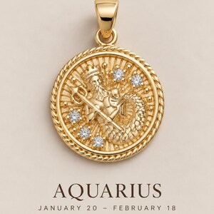 Gold Zodiac Necklace Personalized Gift For Her Scorpio Sagittarius Libra Aquarius Pisces Zodiac Jewelry Gift For Women Birthday Gift