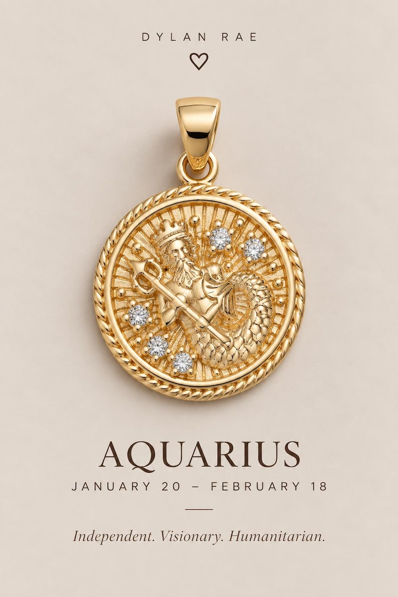 Gold Zodiac Necklace Personalized Gift For Her Scorpio Sagittarius Libra Aquarius Pisces Zodiac Jewelry Gift For Women Birthday Gift