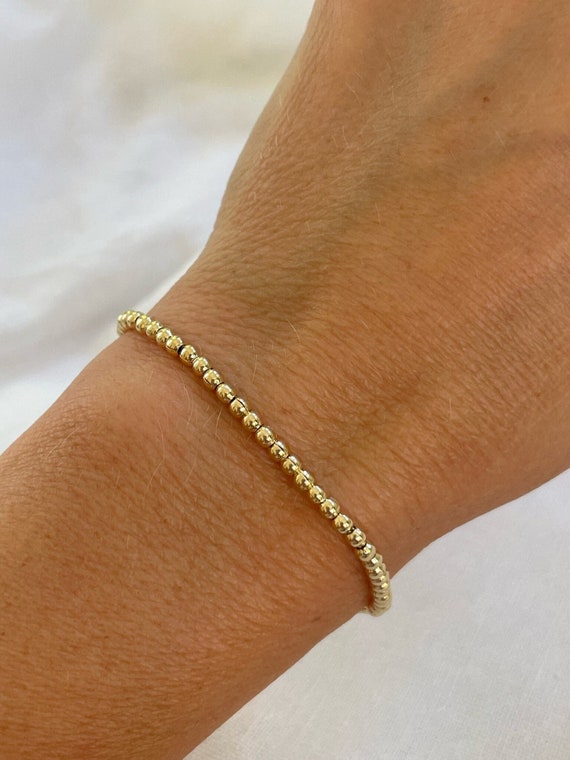Dainty Gold Bracelets For Women – 14K Gold Plated Stackable Set, Delicate Dot & Snake Designs, Adjustable 6.3” + 1.5” Chain, Waterproof