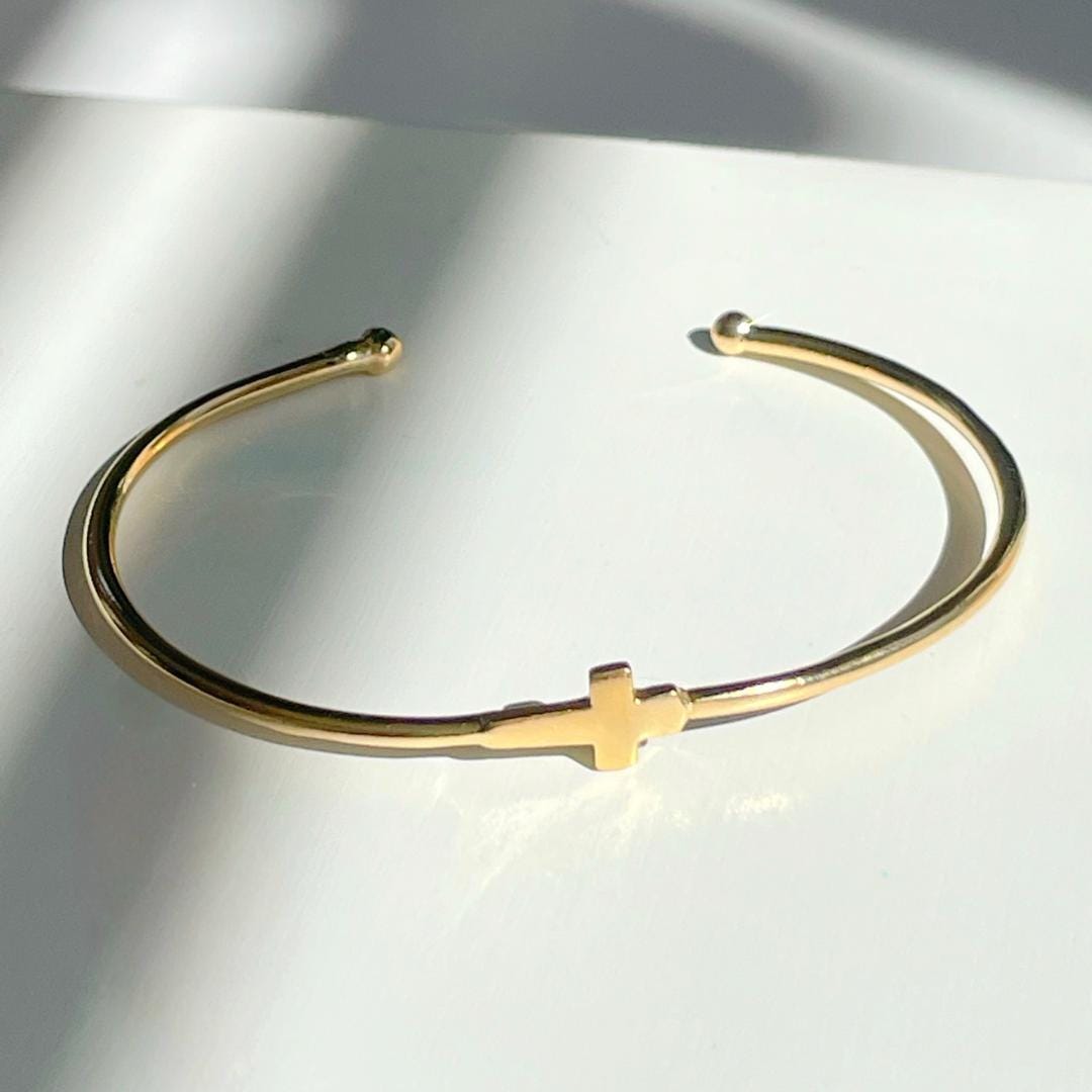 Cross Bangle - Etsy Cross Bangle - Etsy