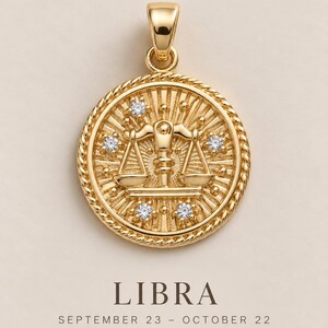 Gold Zodiac Necklace Personalized Gift For Her Scorpio Sagittarius Libra Aquarius Pisces Zodiac Jewelry Gift For Women Birthday Gift