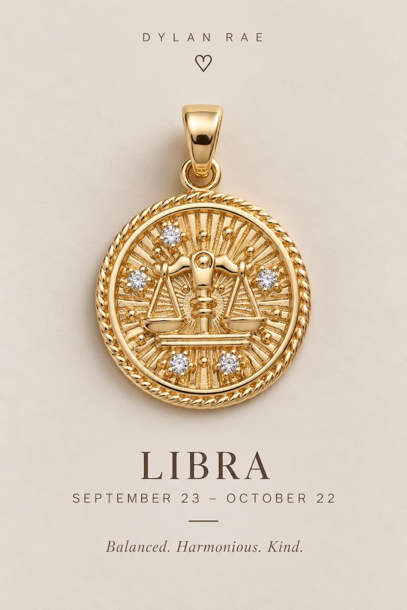 Gold Zodiac Necklace Personalized Gift For Her Scorpio Sagittarius Libra Aquarius Pisces Zodiac Jewelry Gift For Women Birthday Gift