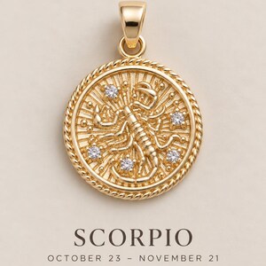 Gold Zodiac Necklace Personalized Gift For Her Scorpio Sagittarius Libra Aquarius Pisces Zodiac Jewelry Gift For Women Birthday Gift