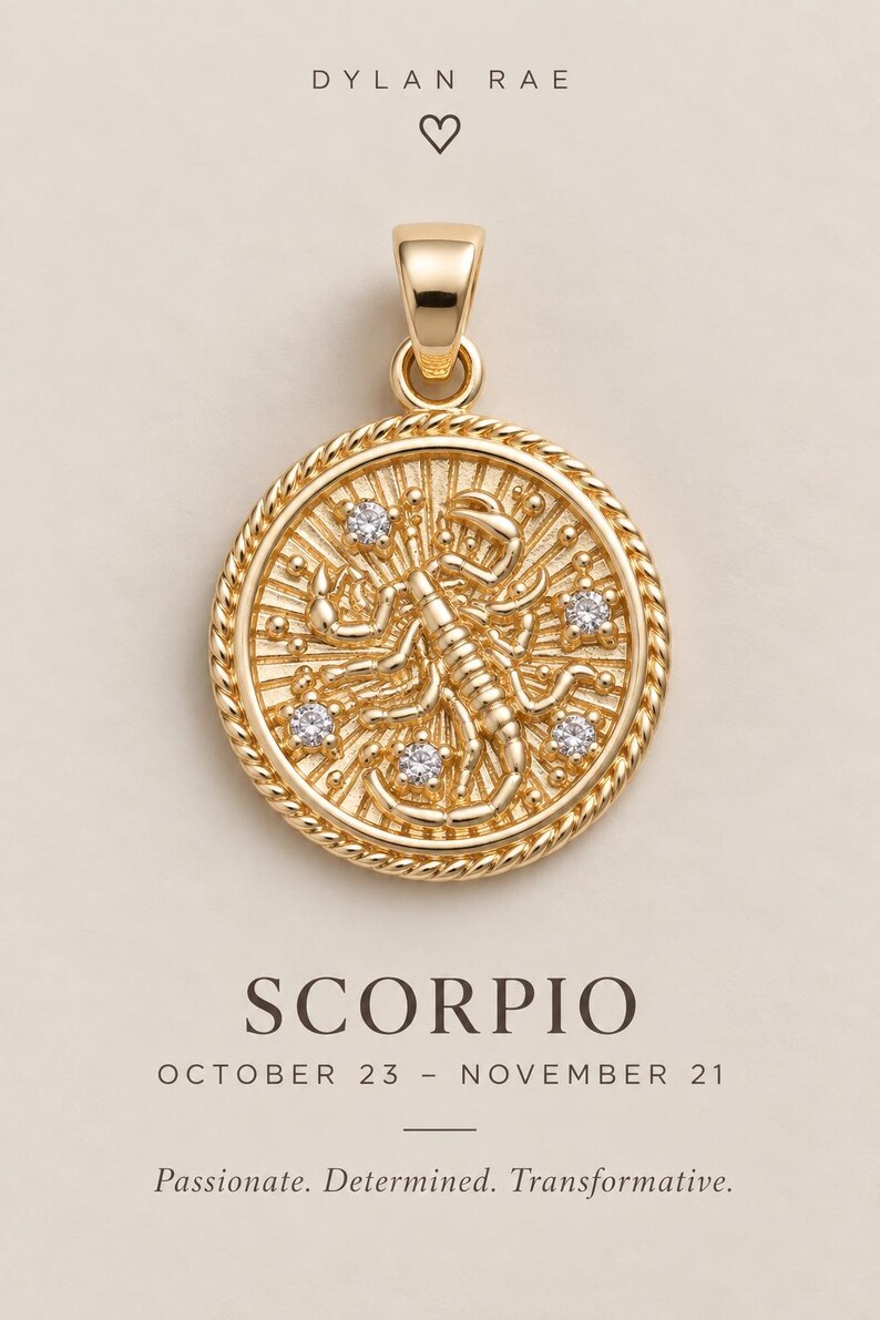Gold Zodiac Necklace Personalized Gift For Her Scorpio Sagittarius Libra Aquarius Pisces Zodiac Jewelry Gift For Women Birthday Gift