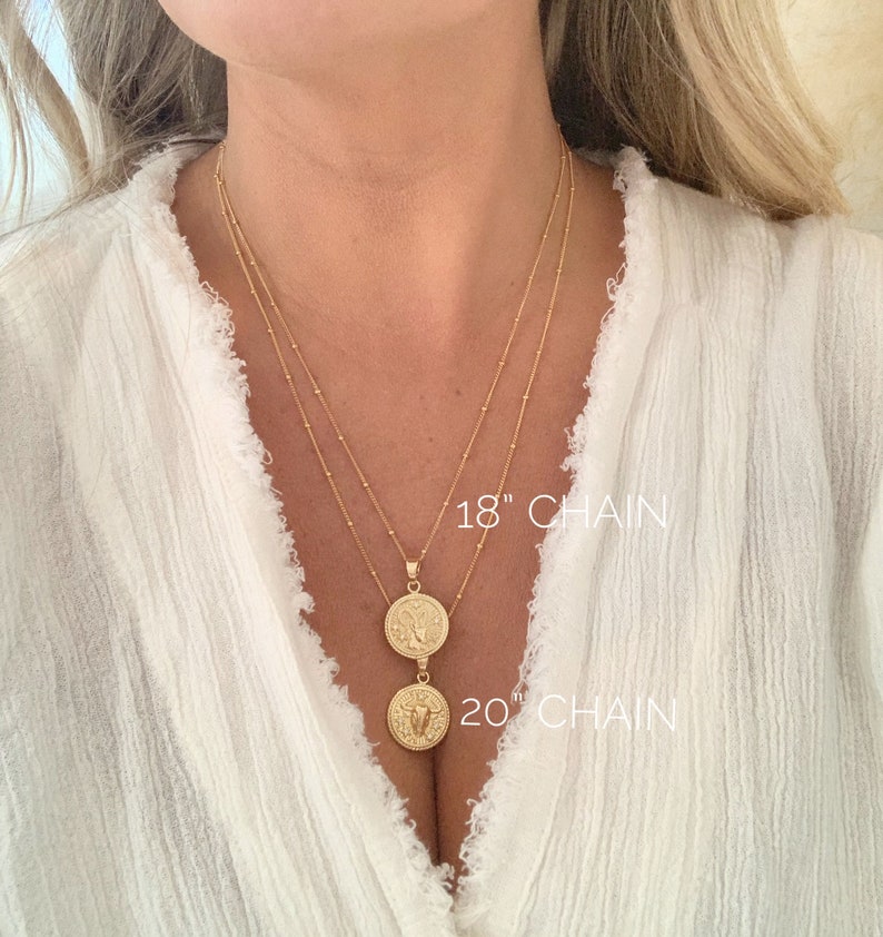 Zodiac Necklace, Gold Coin Zodiac Necklace, Minimalist Jewelry Gift For Her, Pisces Necklace, Aquarius Necklace, Personalized Gift For Women image 7