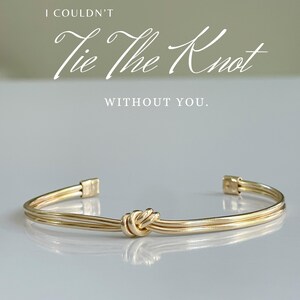 Tie the Knot Bracelet 18k Gold Filled Knot Bracelet For Bridal Party Gift For Bridesmaid Proposal Mother Daughter Gift Friendship Gift afbeelding 2