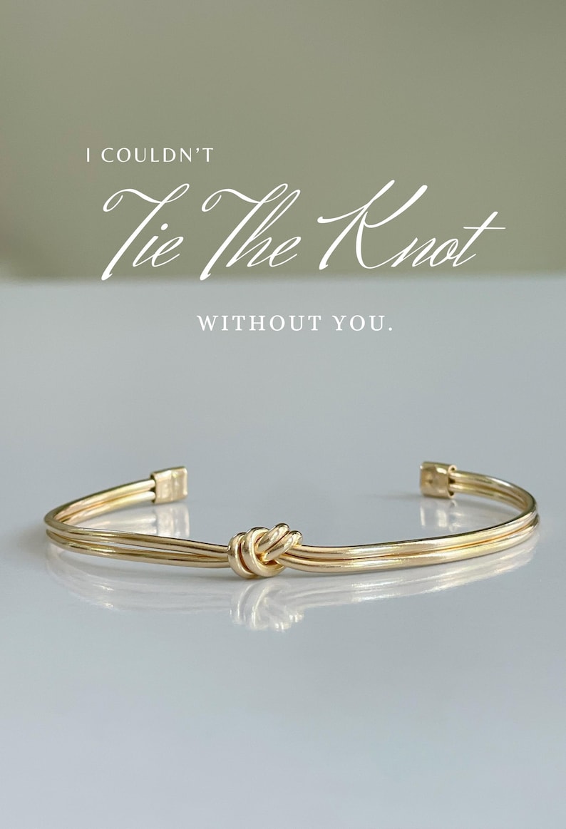 Tie the Knot Bracelet 18k Gold Filled Knot Bracelet For Bridal Party Gift For Bridesmaid Proposal Mother Daughter Gift Friendship Gift afbeelding 2
