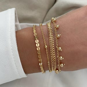 18k Gold Filled Bracelet, Gold Bracelet, Bracelet Set, Dainty Bracelet, Gift For Her, Bracelets for Women, Gold Chain Bracelet, Gift For Her