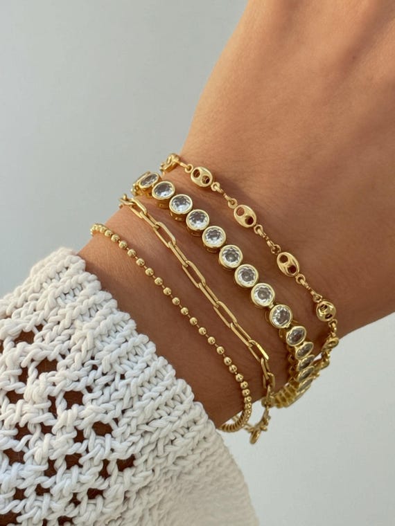 Gold Bracelet Dainty Bracelets Herringbone Bracelet Minimalist Jewelry Layering Women Everyday Gold Chain Bracelet Delicate Stackable