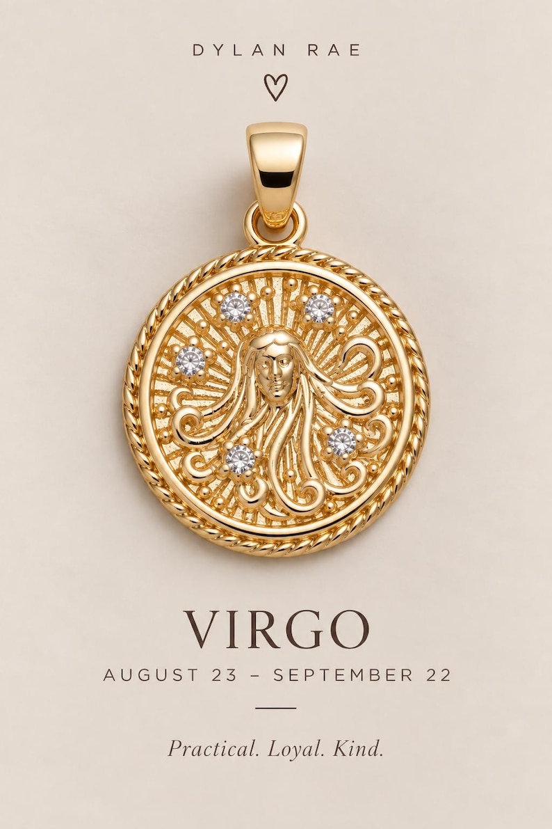 Gold Zodiac Necklace Personalized Gift For Her Scorpio Sagittarius Libra Aquarius Pisces Zodiac Jewelry Gift For Women Birthday Gift
