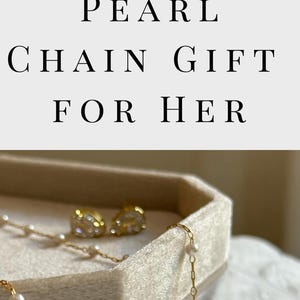 Bridesmaid Gifts Wedding Party Present Gold Filled Pearl Necklace Dainty Chain Design Bridal Jewelry Set Minimalist Style Simple Elegant Accessory Floating Pearl Pendant Delicate Construction Quality Crafted Thank You Gift Maid Of Honor