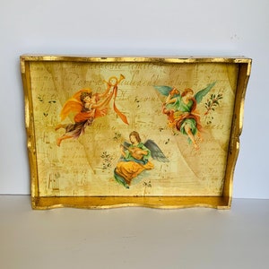 Dekoratives Tablett Engel Hausgarten Buffet Charta Club Macys 2002 Gold Renaissance Serviertablett 16 "x 12"