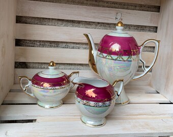 Vintage Tilso Japan Lusterware Tea Set Elegant Tea Set