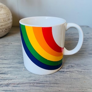 Vintage FTD Rainbow Mug Pride Coffee Cup Retro Kitchen LGBTQ+ *Not For Food Use*