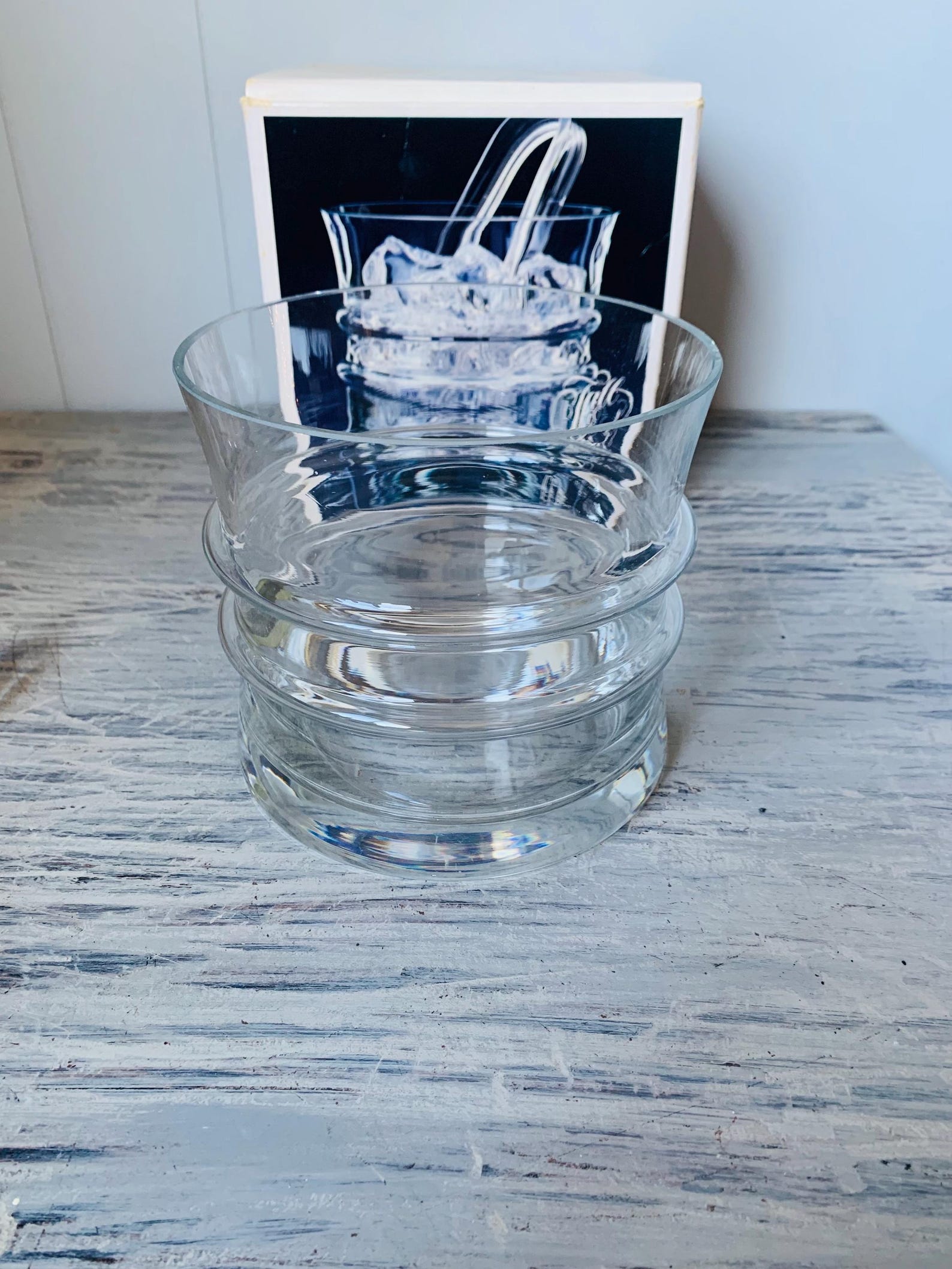 Colony Tall Ships Glass Ice Bucket With Tongs Original Label With Box ...