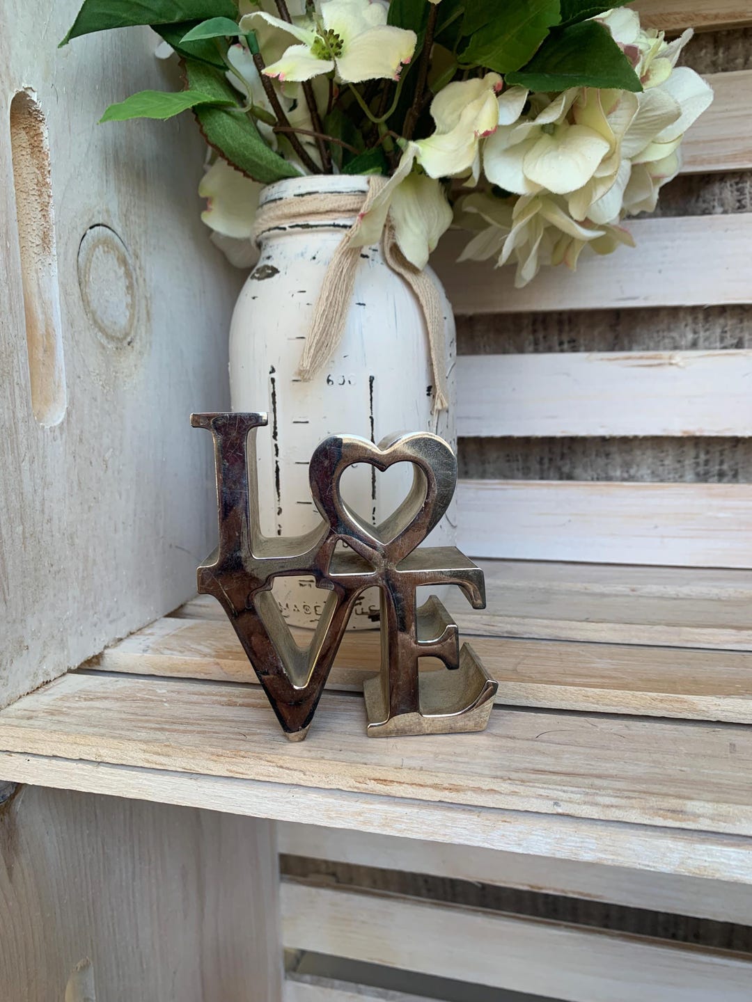 Vintage LOVE Heart Paperweight Sculpture Aluminum 4” X 3” - Etsy