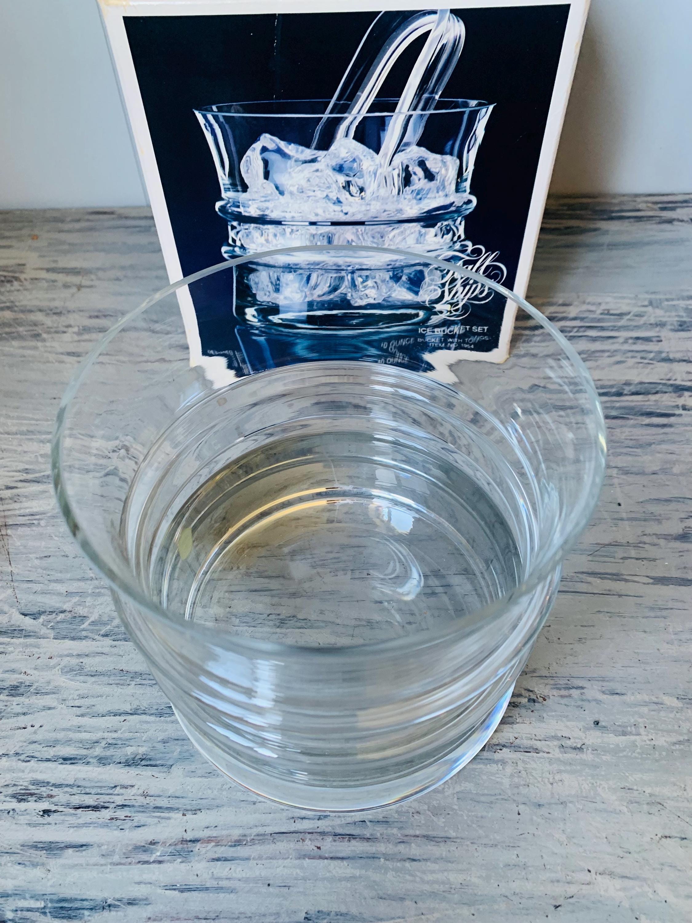 Colony Tall Ships Glass Ice Bucket With Tongs Original Label With Box ...