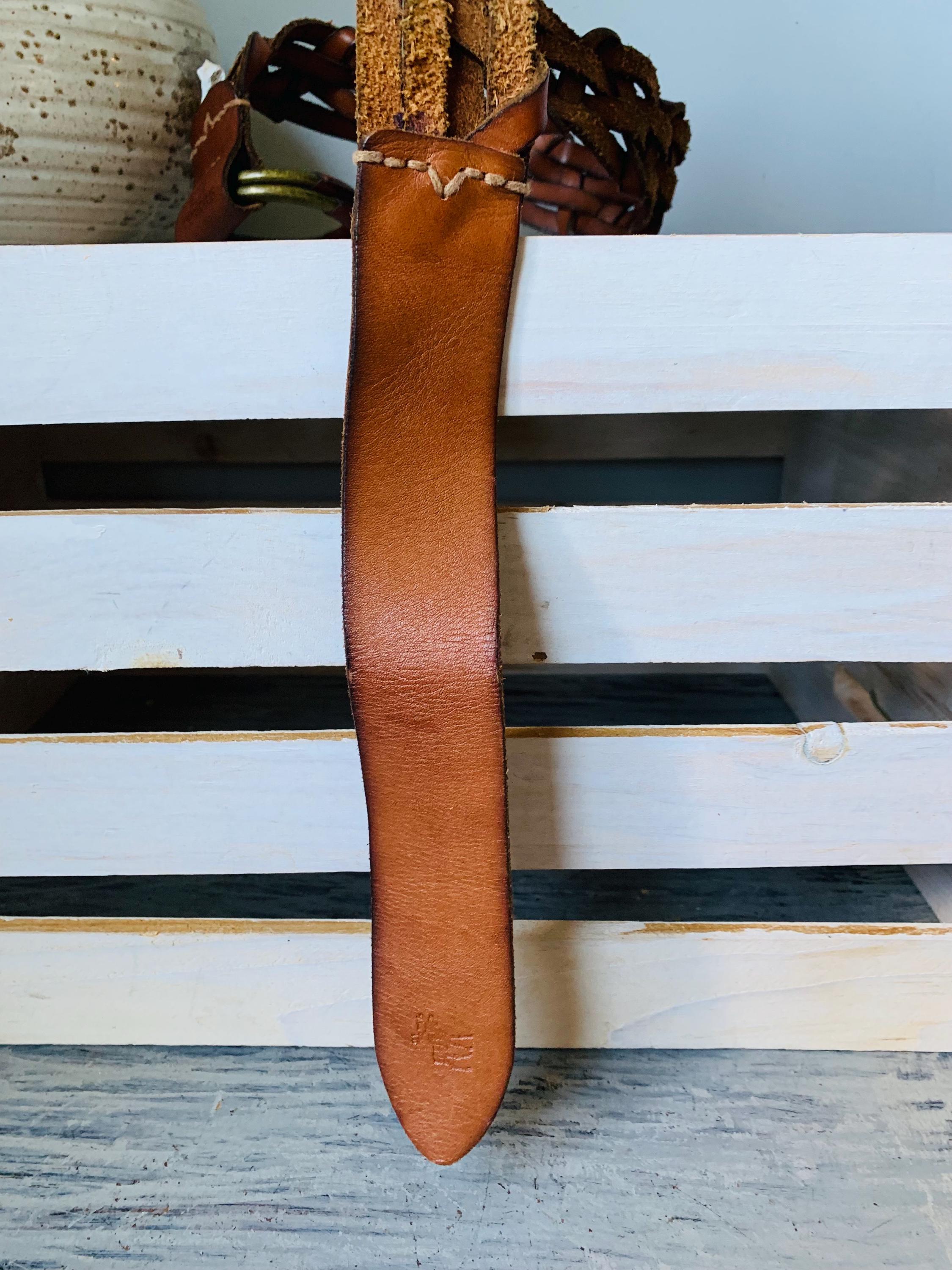 Brown Leather Woven Belt - Abercrombie & Fitch - Boho  display picture 3