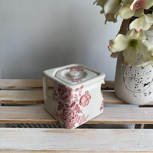 Burleigh Red Calico - Etsy