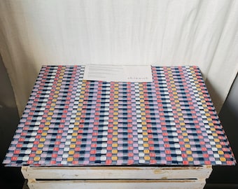 Chilewich Heddle Placemats, Set of 4, Multicolor Basketweave 3 Sets Available