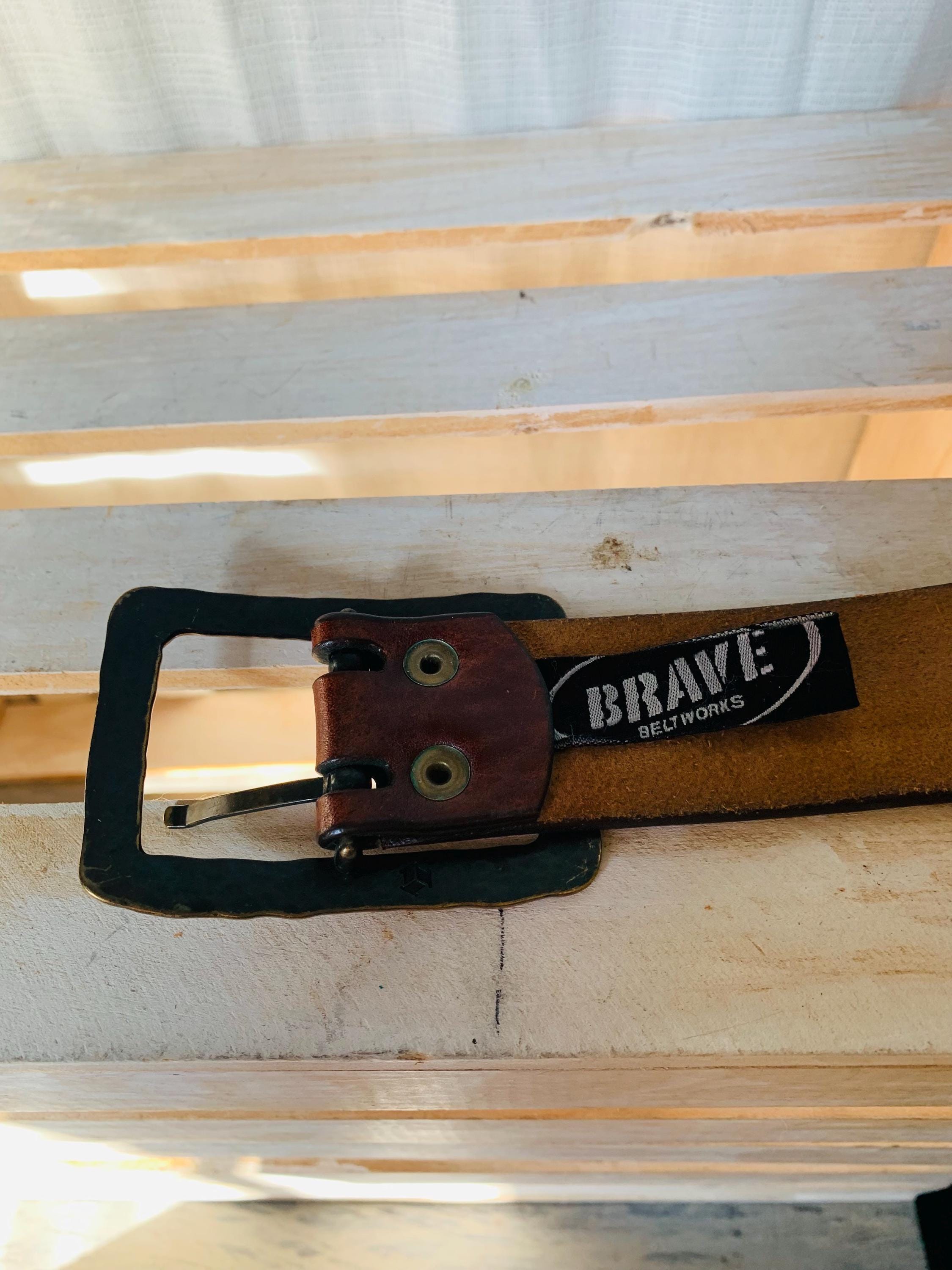 Brave Beltworks Brown Leather Belt Size 34 BRAVE Originals – BRAVE Leather main image 2