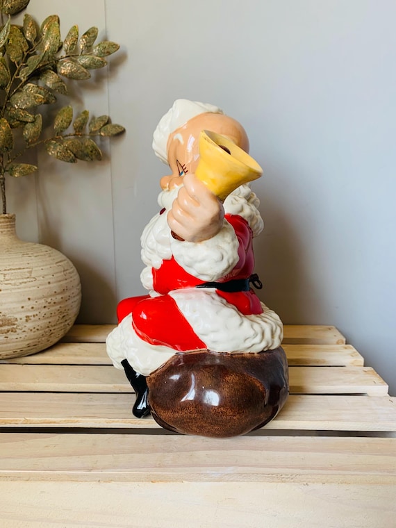 ヴィンテージ陶器サンタの置物：1960年代のアトランティックモールド製