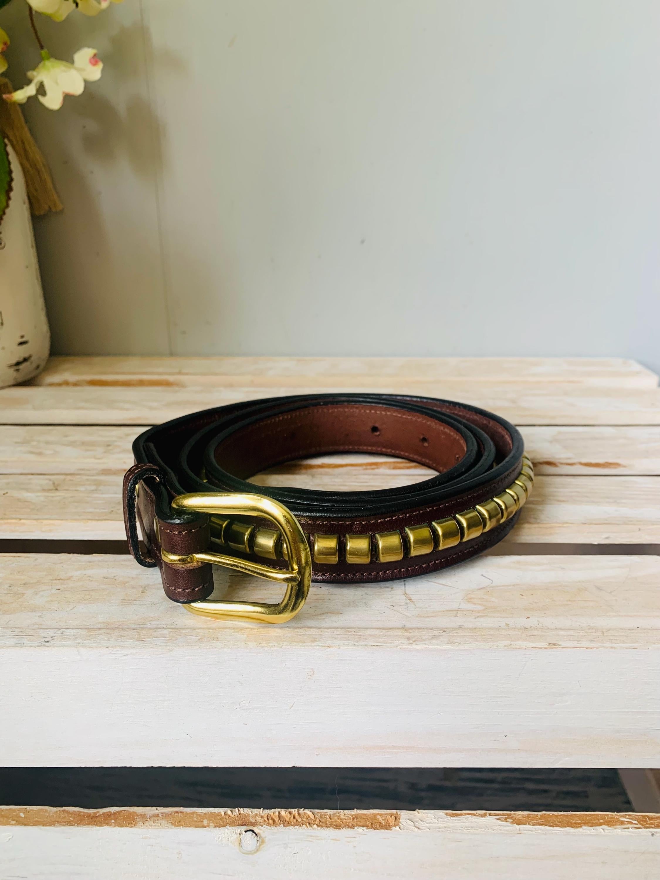 Tory English Bridle Belt Leather Havana 1” Clincher Size 38  display picture 1