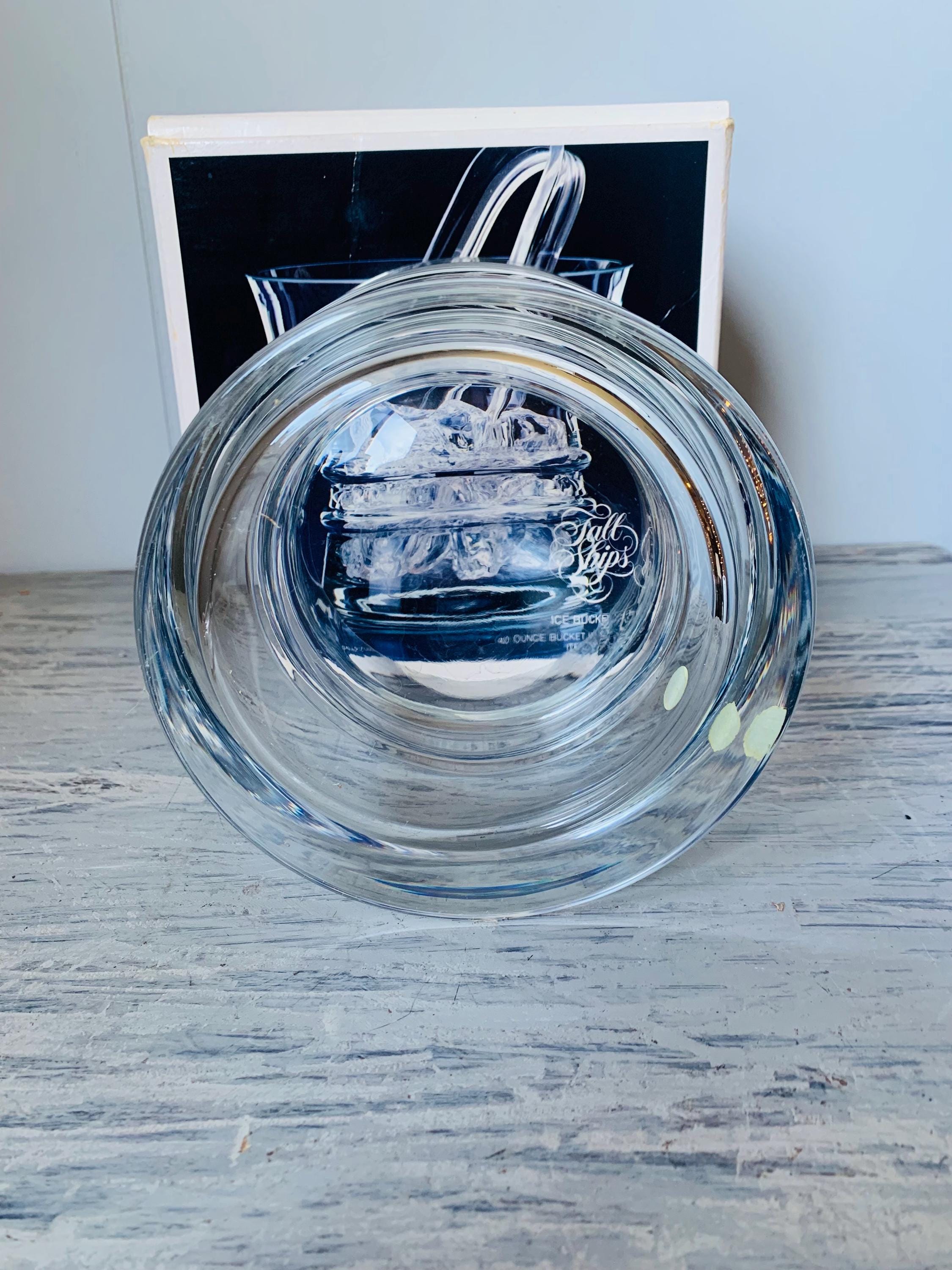 Colony Tall Ships Glass Ice Bucket With Tongs Original Label With Box ...