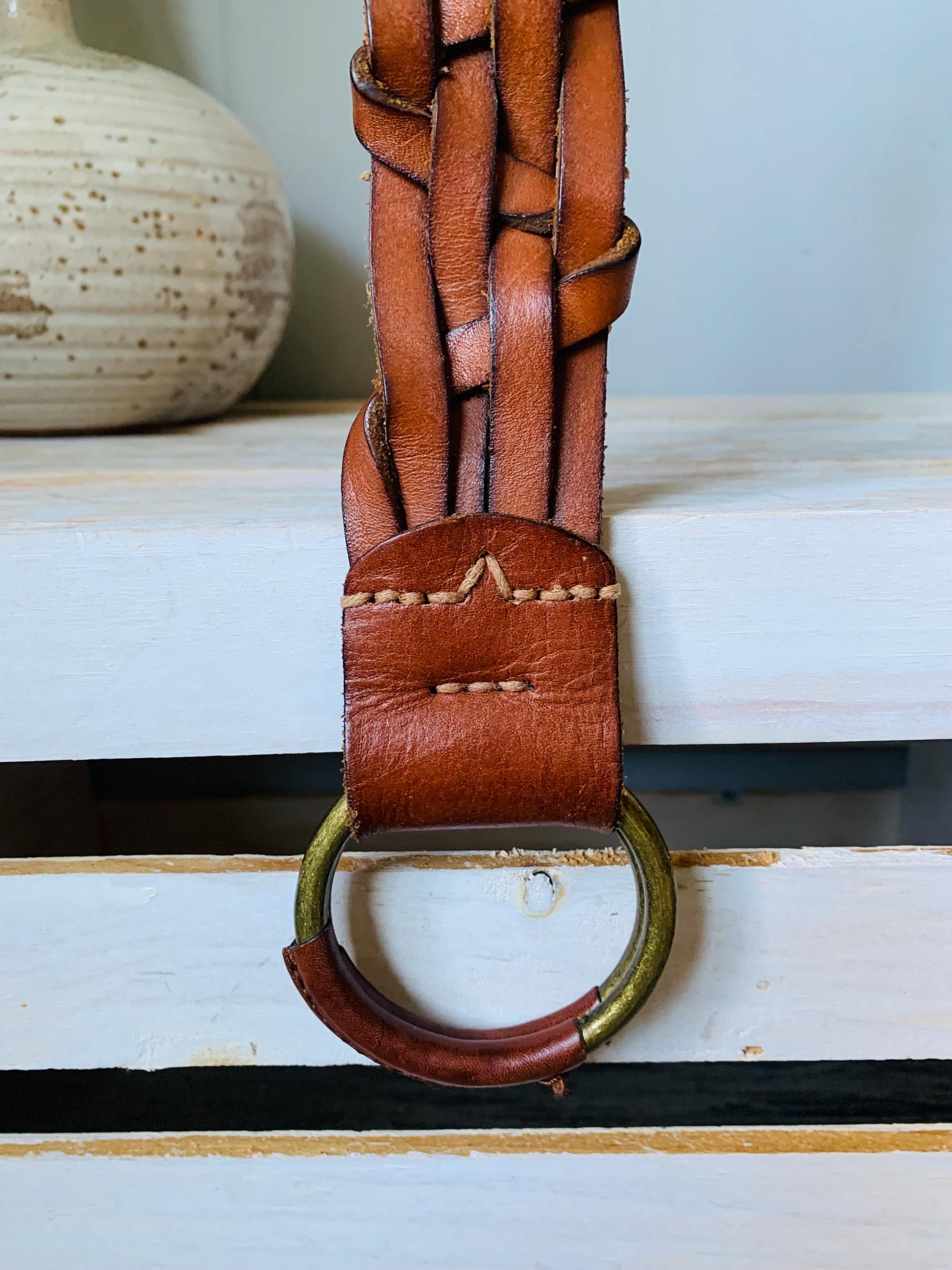 Braided Leather Belt - Tan. Abercrombie and fitch. Womens M/L NWT Abercrombie & Fitch Women main image 2