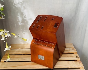 Chicago Cutlery Knife Block 15 Slots For Steak Knives Scissors Holder-Knife Block Only