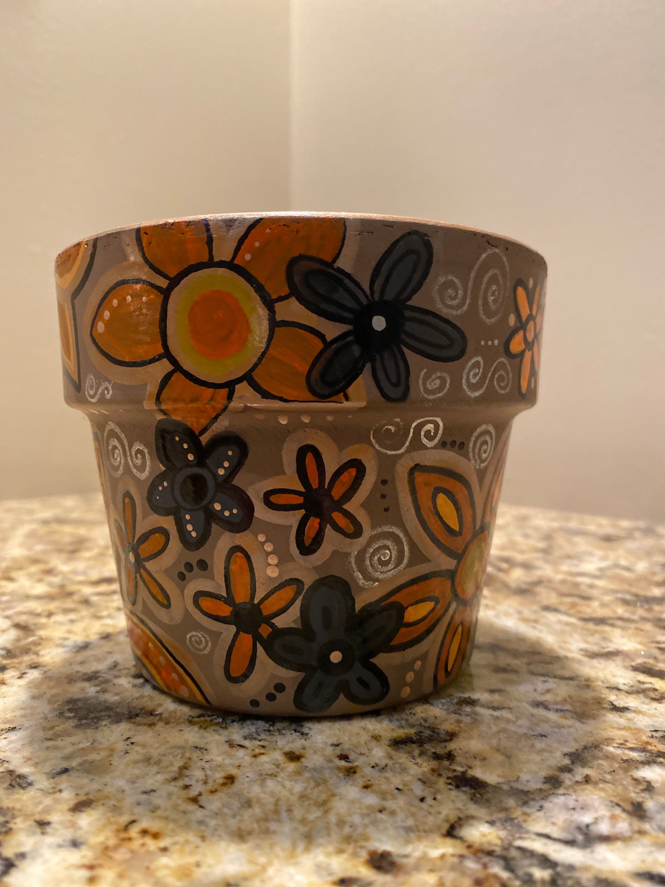 Hand painted planter Etsy