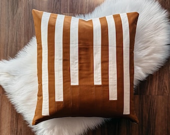 Pillow Cover Pattern PDF, Quilt Sewing Pattern, Beginner Strip Piecing Pillow Cover Tutorial