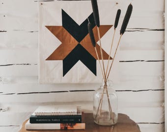 Wall Hanging Sewing Pattern PDF, Quilt Pattern PDF, Lone Star Patchwork Wall Hanging, Confident Beginner Tutorial