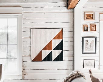 Wall Hanging Sewing Pattern PDF, Modern Quilt Pattern PDF, Half Square Triangle Patchwork Quilt, Beginner Tutorial