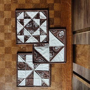 Potholder Sewing Pattern PDF, Quilted Patchwork Kitchen Gift Tutorial