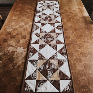 Table Runner Quilt Pattern PDF, Patchwork Dining Table Decor, Confident Beginner Tutorial 画像 5