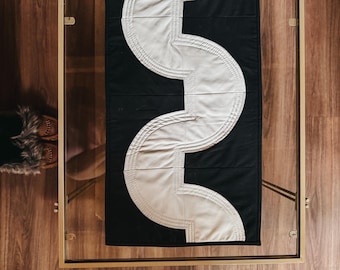 Modern Curves Table Runner Quilt Pattern PDF - Modernes Quiltmuster - Moderner Tischläufer Nähen Muster - Instant Download