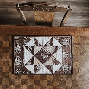 Placemat Quilt Pattern PDF, Patchwork Kitchen Mat Tutorial, Quilted Dining Table Decor