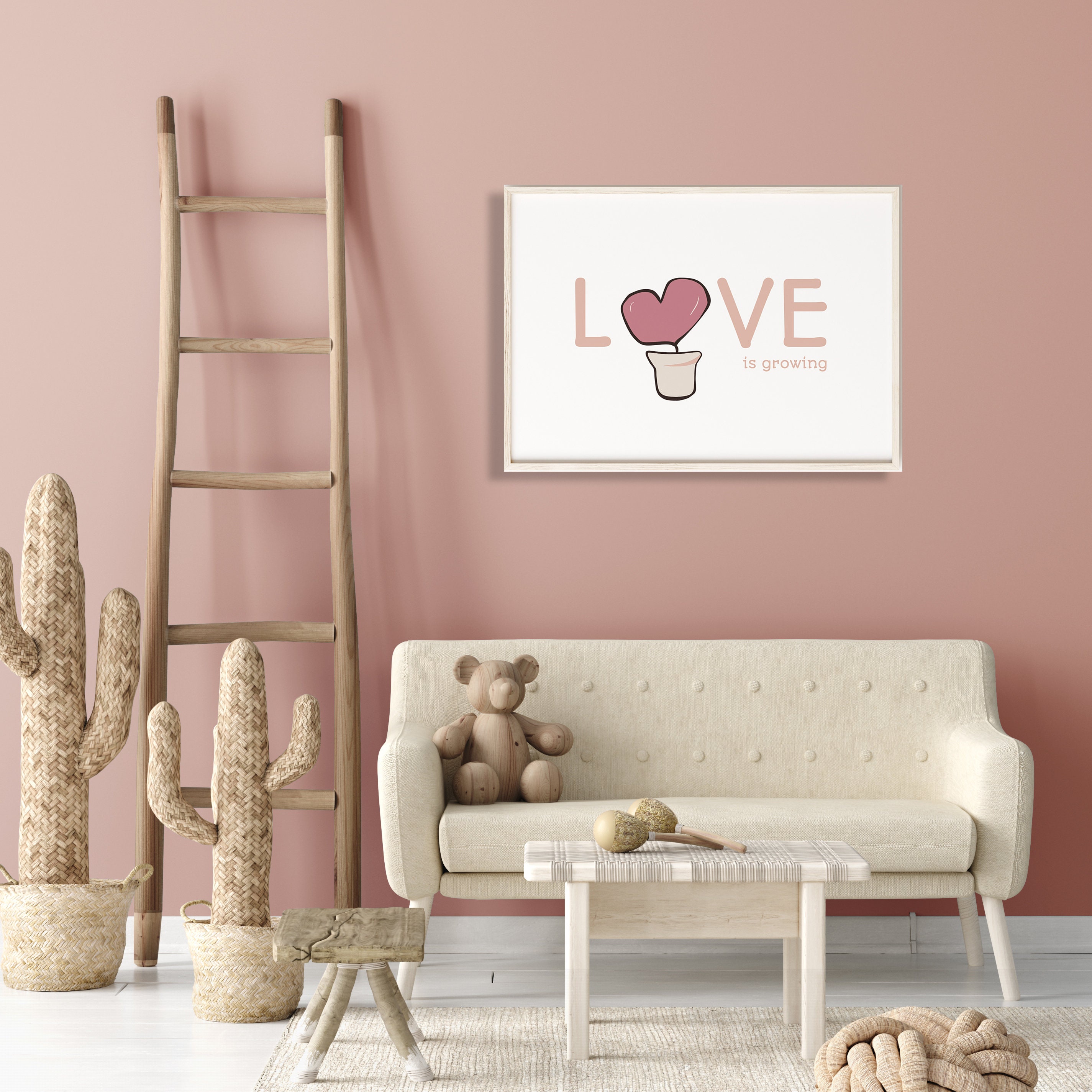 I Love You Wall Art Girly Wall Decor Regalo imprimible para Etsy