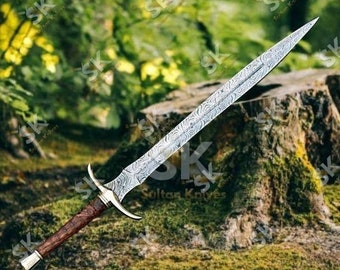 VIKING SWORDS Handmade Geschmiedeter Damast-Stahl, bestes Jubiläumsgeschenk für ihn, COSPLAY Fantasy Swords, hochwertiges Geschenk für Ehemann, Vorschlag