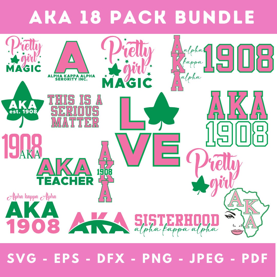 Aka Png, Aka Svg, Aka Letters Svg, Alpha Kappa Alpha Sorority – OADJ